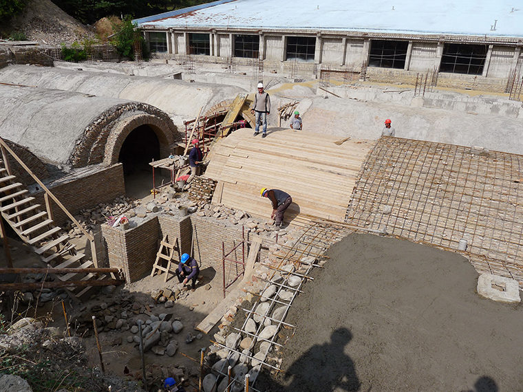 Chateau Mukhrani wine cellars during restoration Elgaard Architecture