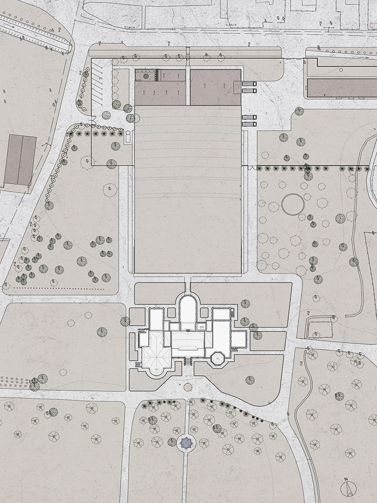 Chateau Mukhrani site plan drawing Elgaard Architecture