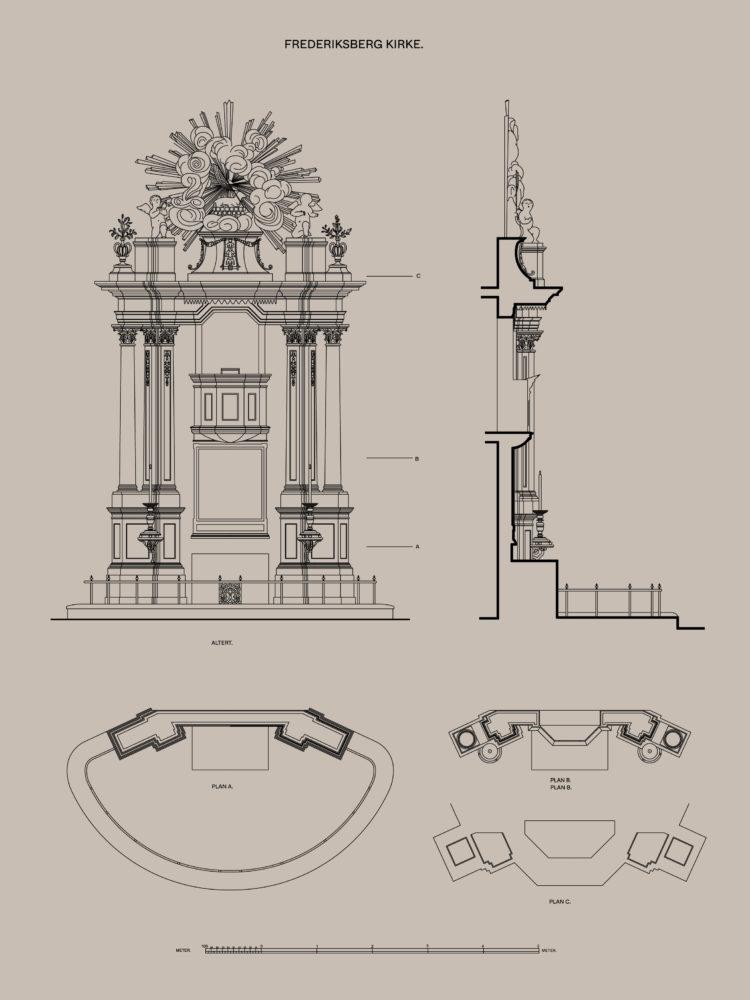 Frederiksberg Church pulpit altar Elgaard Architecture