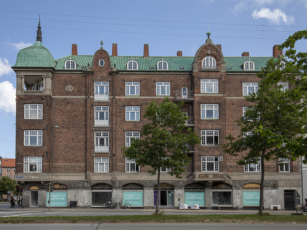 Vibensgaard Østerbro exterior frieze conservation Elgaard Architecture