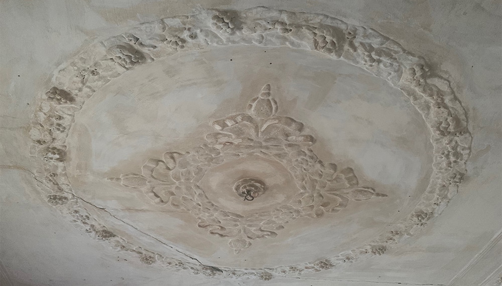 Vibensgaard Copenhagen ceiling prior to restoration Elgaard Architecture