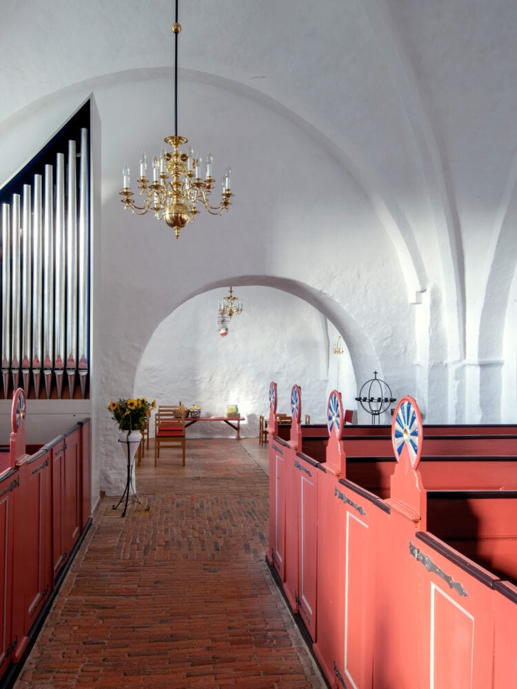 Danish church interior in Gerlev